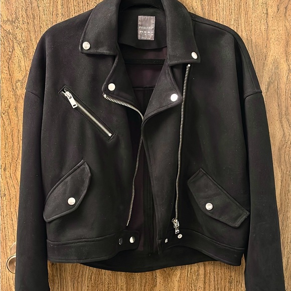 Primark Jackets & Blazers - Primark Black Leather Jacket with Silver Accents
